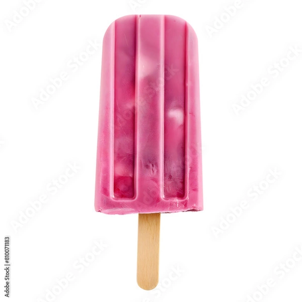 Fototapeta pink popsicle stick isolated on transparent background Generative Ai.
