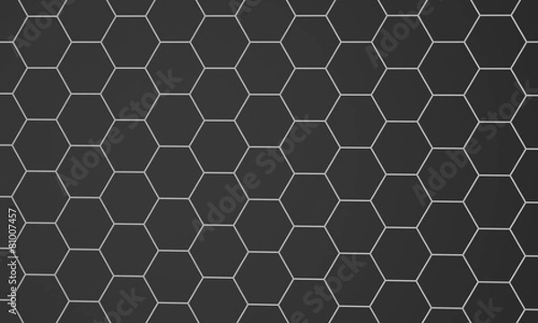 Fototapeta Abstract composition of hexagons of geometric shapes
