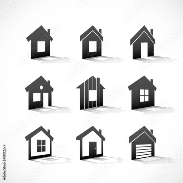 Fototapeta Set of house icons