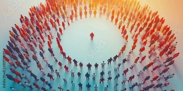 Obraz Large group of people in the form of a circle