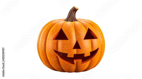 Obraz jack-o-lantern isolated on transparent png background. Generative ai