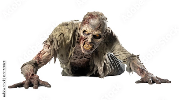 Fototapeta zombie isolated on transparent png background. Generative ai