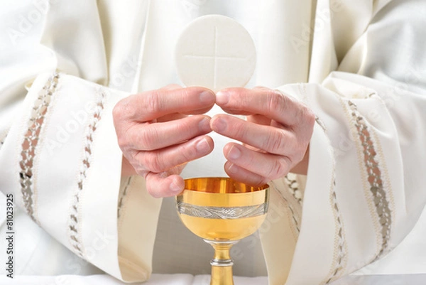 Obraz ręce z Eucharystią