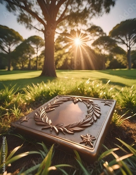 Obraz Una placa conmemorativa