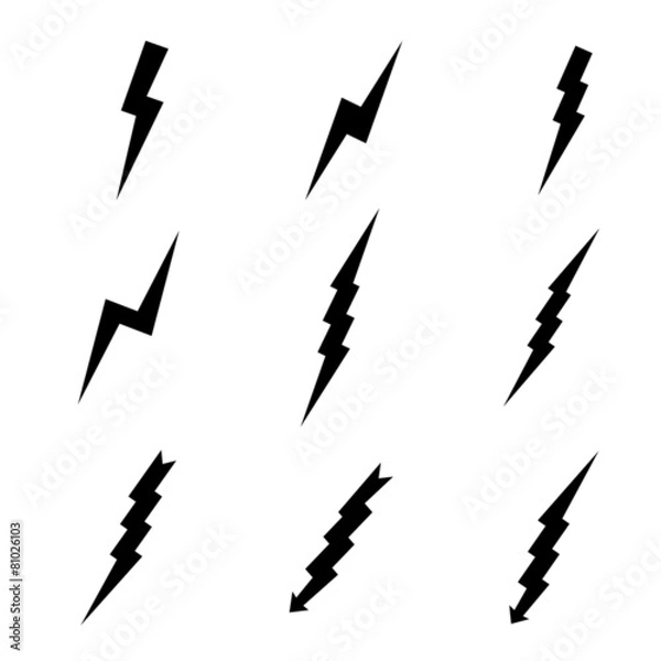 Obraz set of lightning