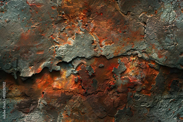 Fototapeta Aged Stone Grunge Vintage Rusty Wall Pattern, Seamless Abstract Texture