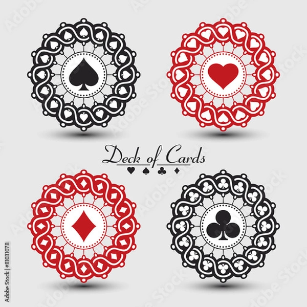 Obraz Card Suits in decorative frame