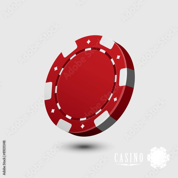 Obraz Casino chip isolated - vector