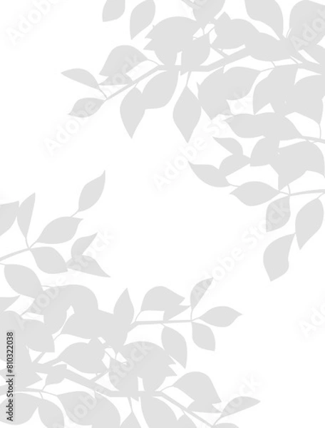 Obraz 葉の影をイメージしたイラスト　縦型バージョン