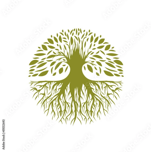 Fototapeta Abstract Round Tree Logo