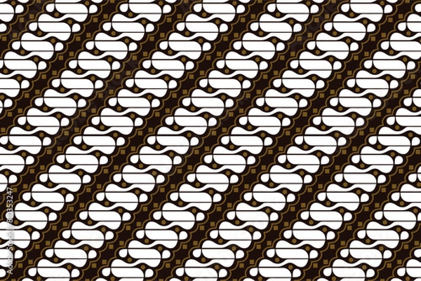 Obraz Parang batik from Java, Indonesia, can be used for pattern, presentation element, vector background