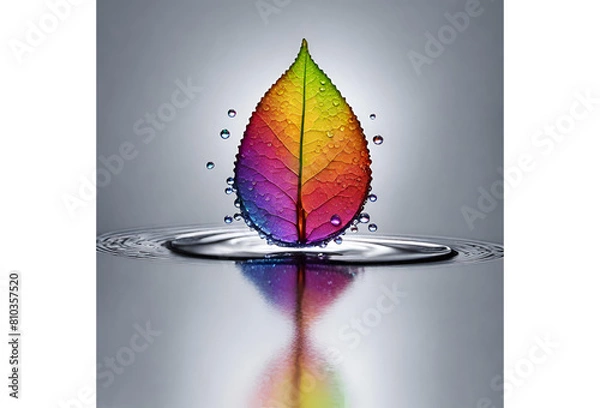 Fototapeta drop on a leaf