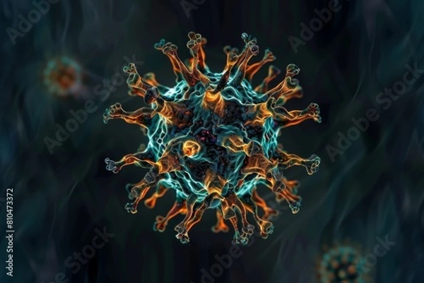 Fototapeta Health - microscopic view of virus