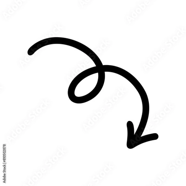 Fototapeta 手書きのくるくる矢印