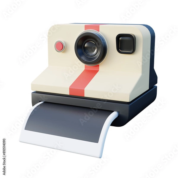 Fototapeta Instant Polaroid Camera 3D Render