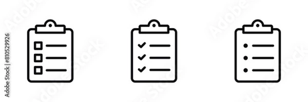 Obraz clipboard icon set vector	