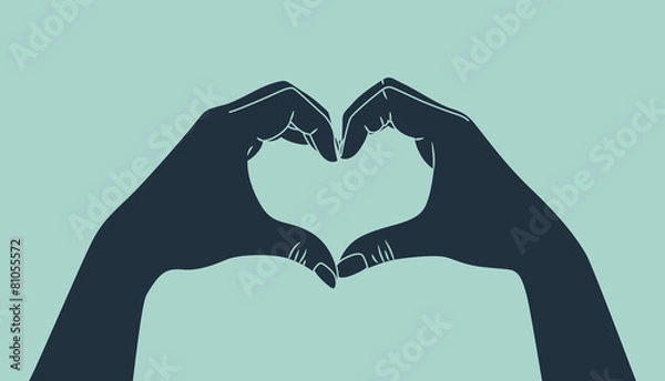 Obraz ręka co znak serca