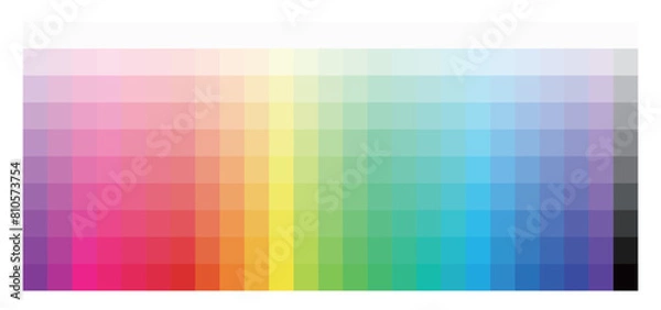 Obraz カラーピッカーのスクエア24色相セット