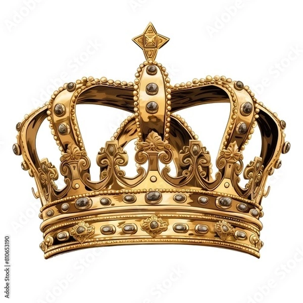 Obraz golden crown isolated 