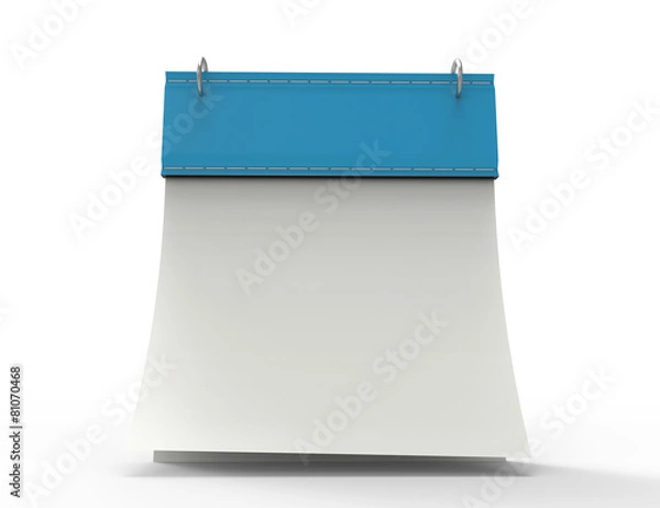 Obraz 3d illustration of calendar with blank page