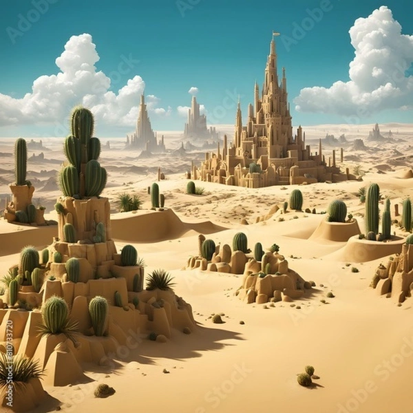 Obraz sand castle in the desert