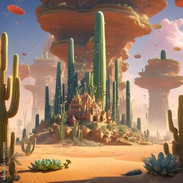 Obraz landscape with cactus