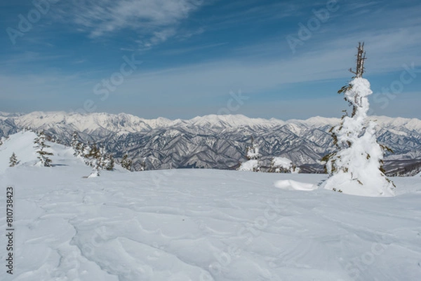 Fototapeta 冬山の風景