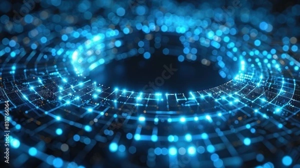 Fototapeta Abstract pie chart top view on technology