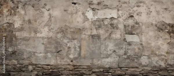 Fototapeta Old wall with a textured surface providing ample copy space image