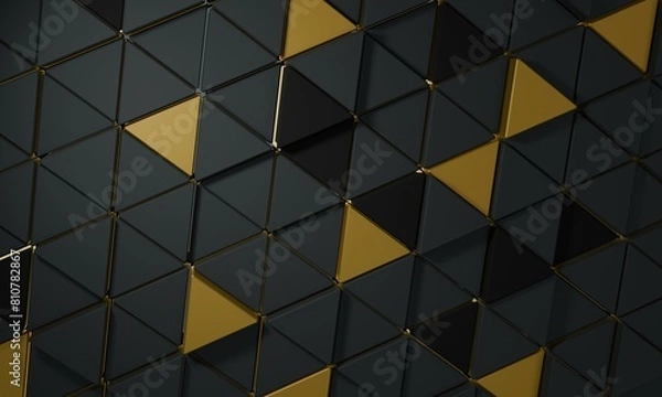 Obraz yellow and black 3D background