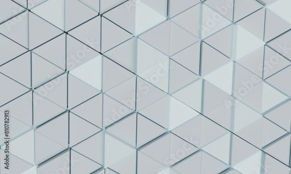 Obraz building facade. 3D background wirh triangle