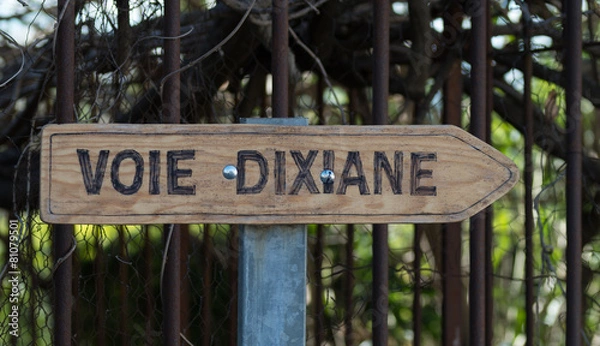 Obraz Pancarte, voie dixiane