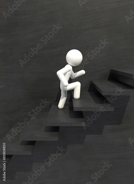 Obraz 階段を登る人_9