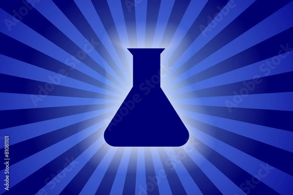 Obraz flask sign on rays background