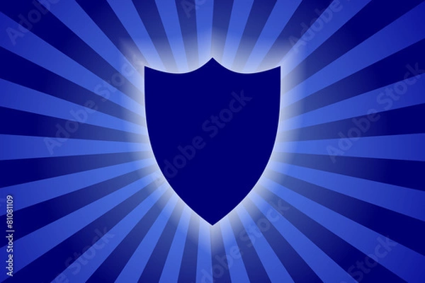 Obraz shield sign on rays background