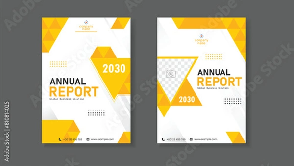 Fototapeta Corporate Book Cover Design Template in A4. Can be adapt to Brochure, Annual Report, Magazine,Poster, Business Presentation, Portfolio, Flyer, Banner, Website. Modern annual report