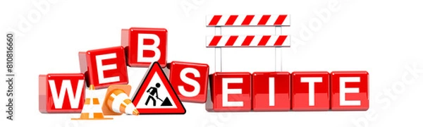 Fototapeta Webseite in Arbeit