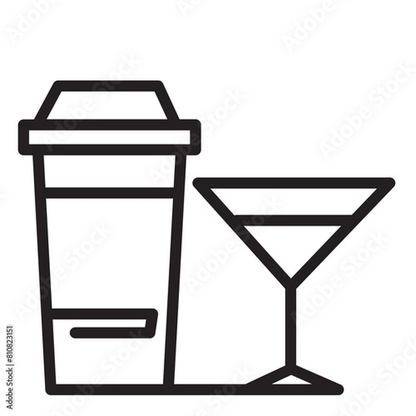 Obraz Beverage Line Icon