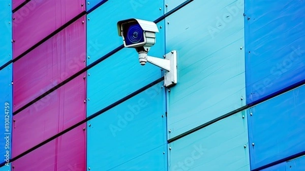 Obraz security duty room stationed at the entrance of a community, boasting an optimal viewing angle for vigilant monitoring.