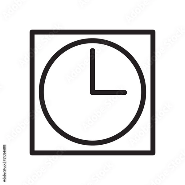 Fototapeta O'clock Line Icon