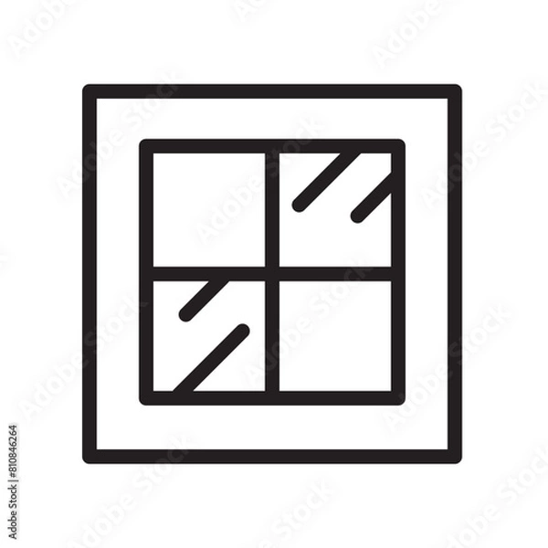 Obraz Window Line Icon