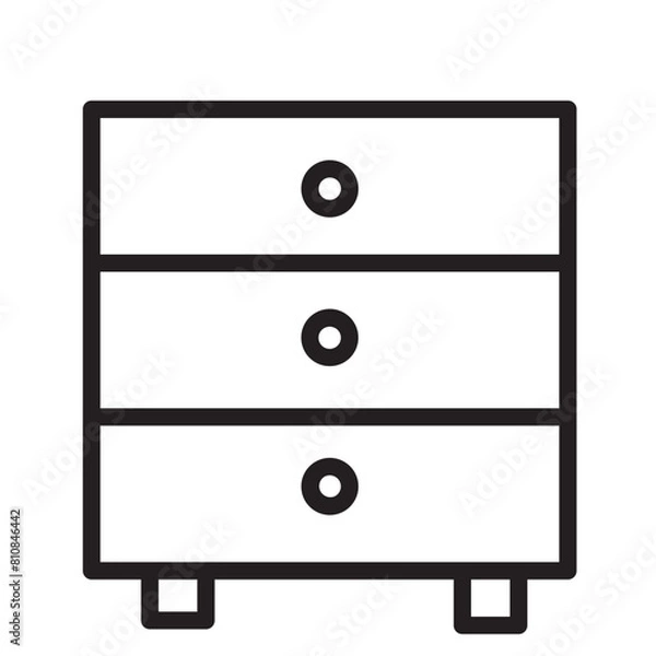 Fototapeta Drawer Line Icon