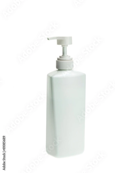 Obraz White plastic bottle isolated on white