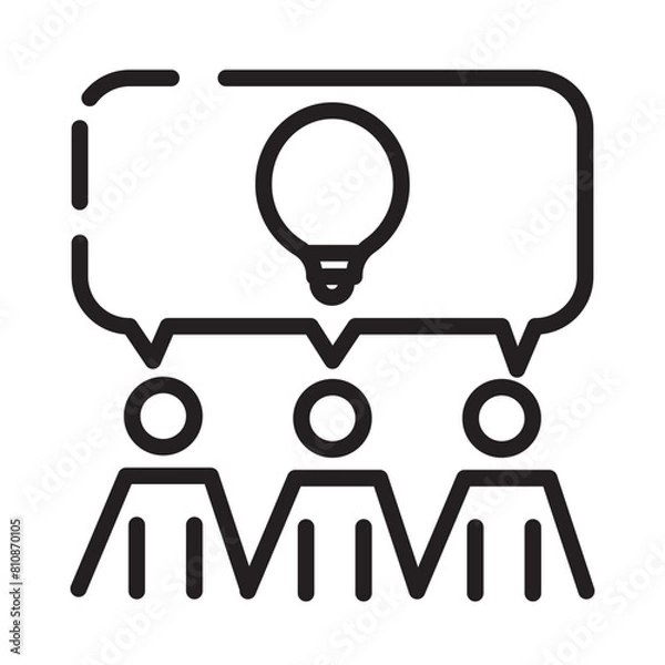 Obraz Idea Share Teamwork Line Icon