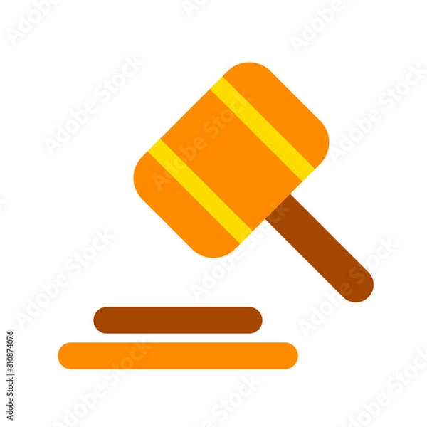 Fototapeta Editable gavel, law, hammer, auction vector icon. Part of a big icon set family. Perfect for web and app interfaces, presentations, infographics, etc