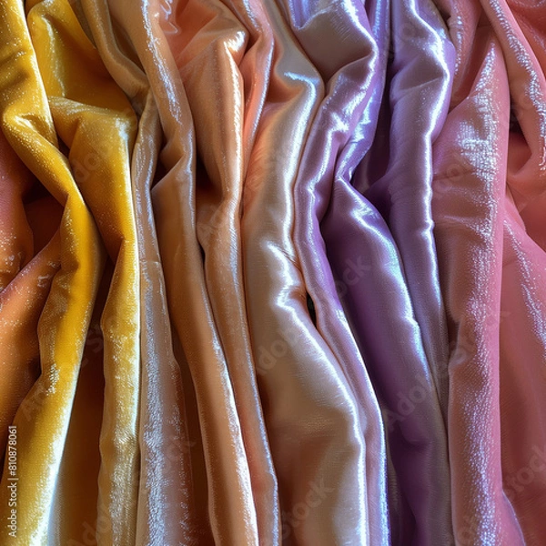 Fototapeta fabric texture of soft velvet in various colors