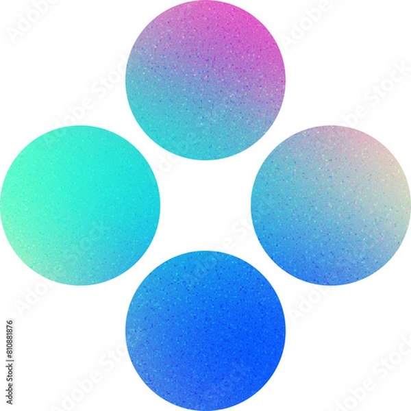Fototapeta Cool Shape Harmonious Spheres Balanced Placement Calm Tones Overlapping Circles Gradient with Noisy Effect Vibrant for Digital Media