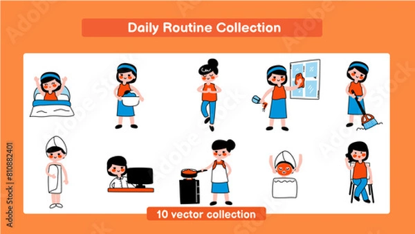Fototapeta Daily Routine Collection