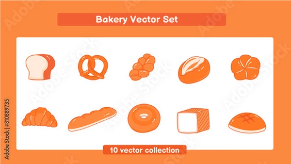 Fototapeta Bakery Vector Set
