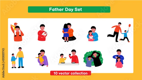 Fototapeta Father Day Set